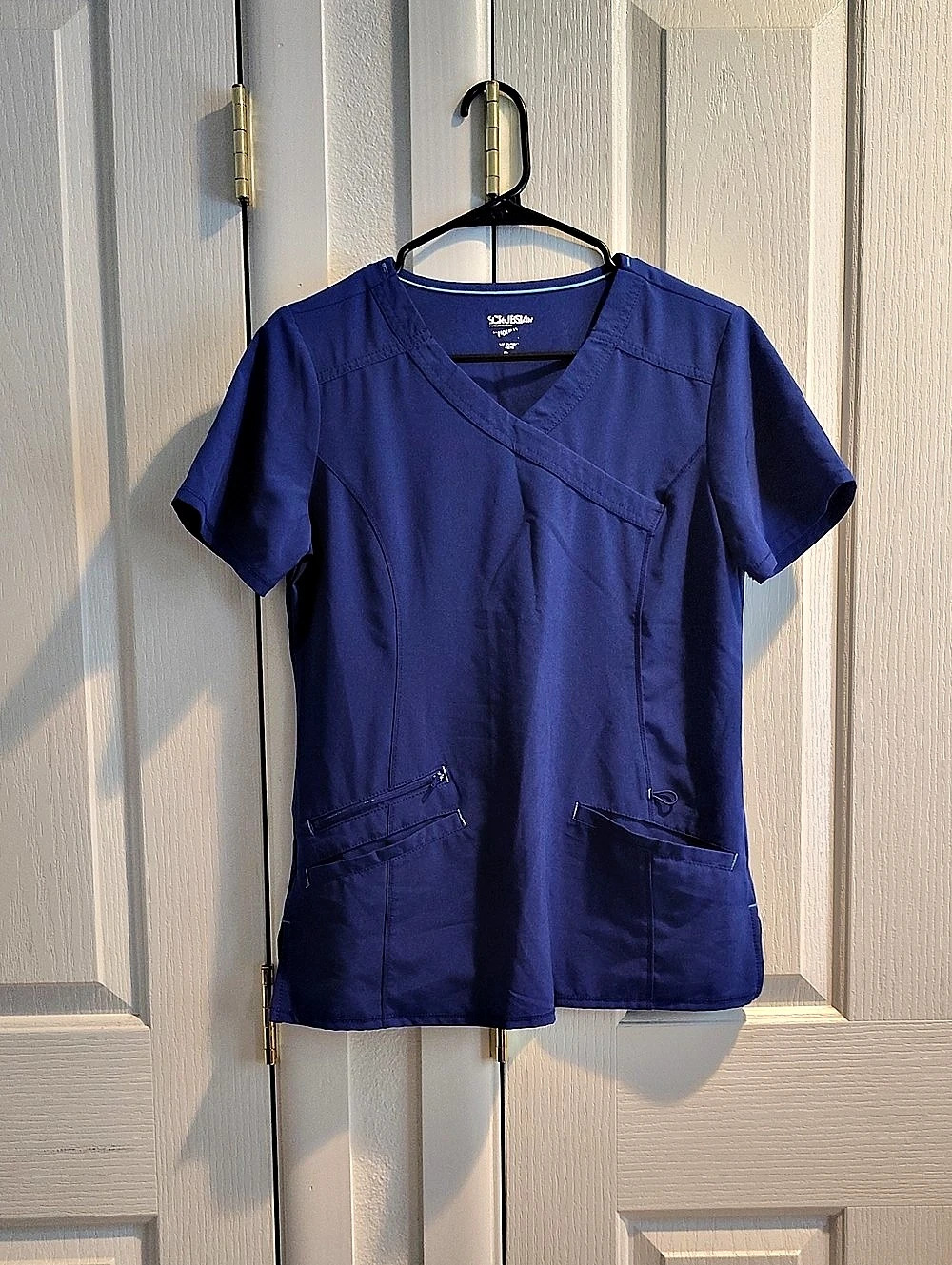 Cherokee Infinity Women's Mock Wrap Scrub Top Infinity 2625A Blue Mock Wrap